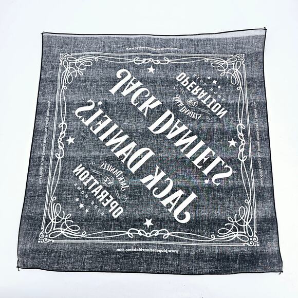Lot of 4 Jack Daniels Wiskey Scroll Logo Bandanas Black and Red NEW Biker Core - Picture 4 of 7